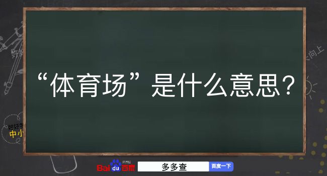 体育场是什么意思？