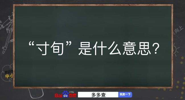 寸旬是什么意思？