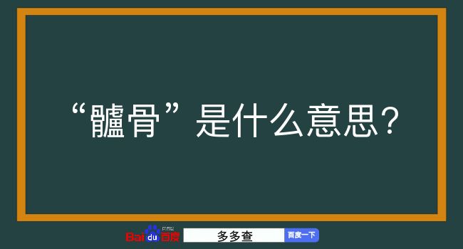 髗骨是什么意思？