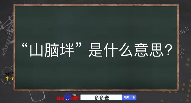 山脑坢是什么意思？