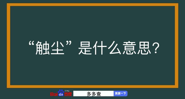 触尘是什么意思？