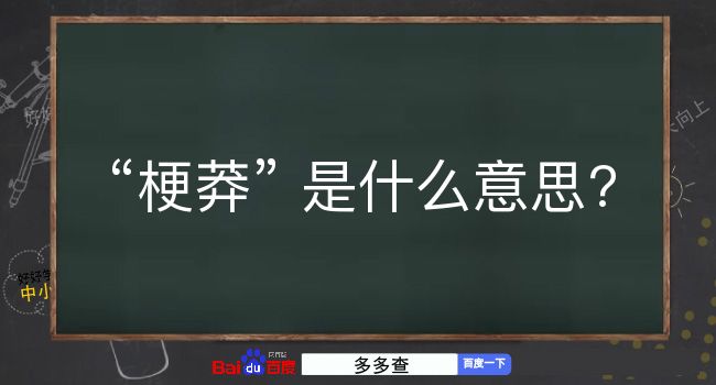 梗莽是什么意思？