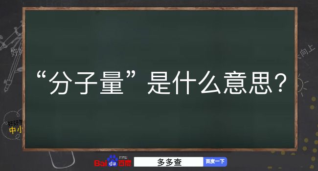 分子量是什么意思？