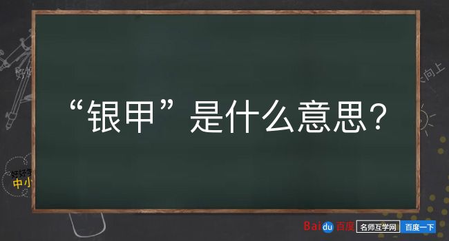 银甲是什么意思？