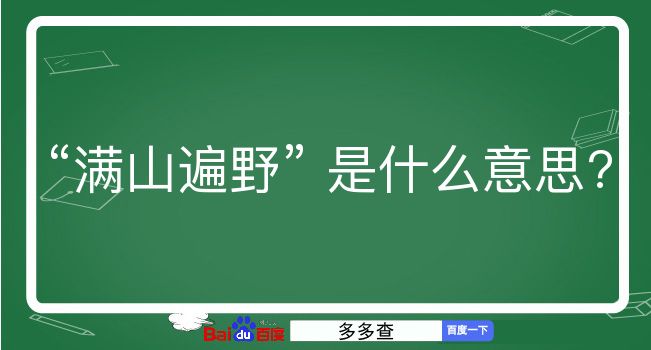 满山遍野是什么意思？