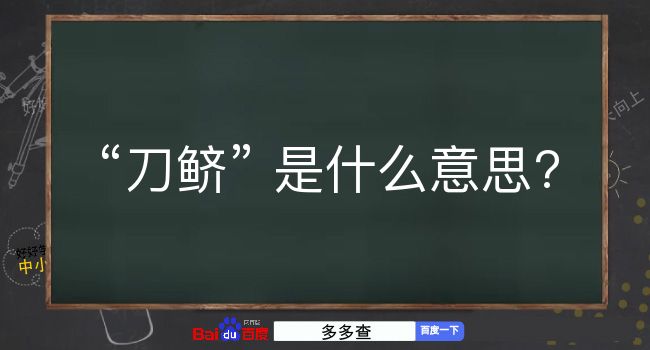 刀鲚是什么意思？