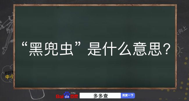 黑兜虫是什么意思？