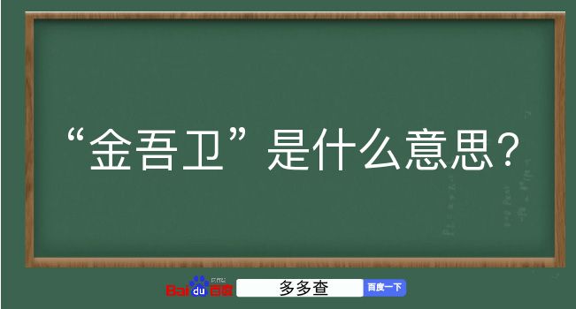 金吾卫是什么意思？