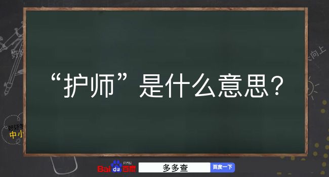 护师是什么意思？