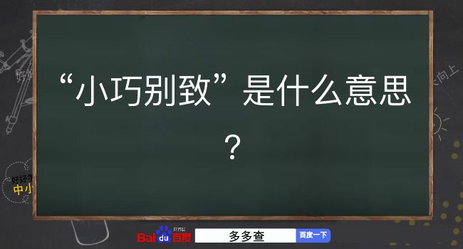 小巧别致是什么意思？