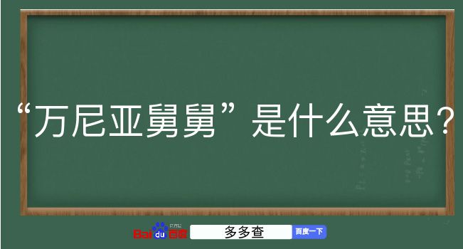 万尼亚舅舅是什么意思？