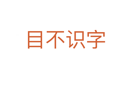 目不识字